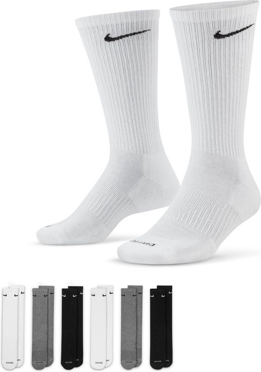 Nike Everyday Plus Cushioned Crew Sportsokken 6 Paar / /38 Zwart