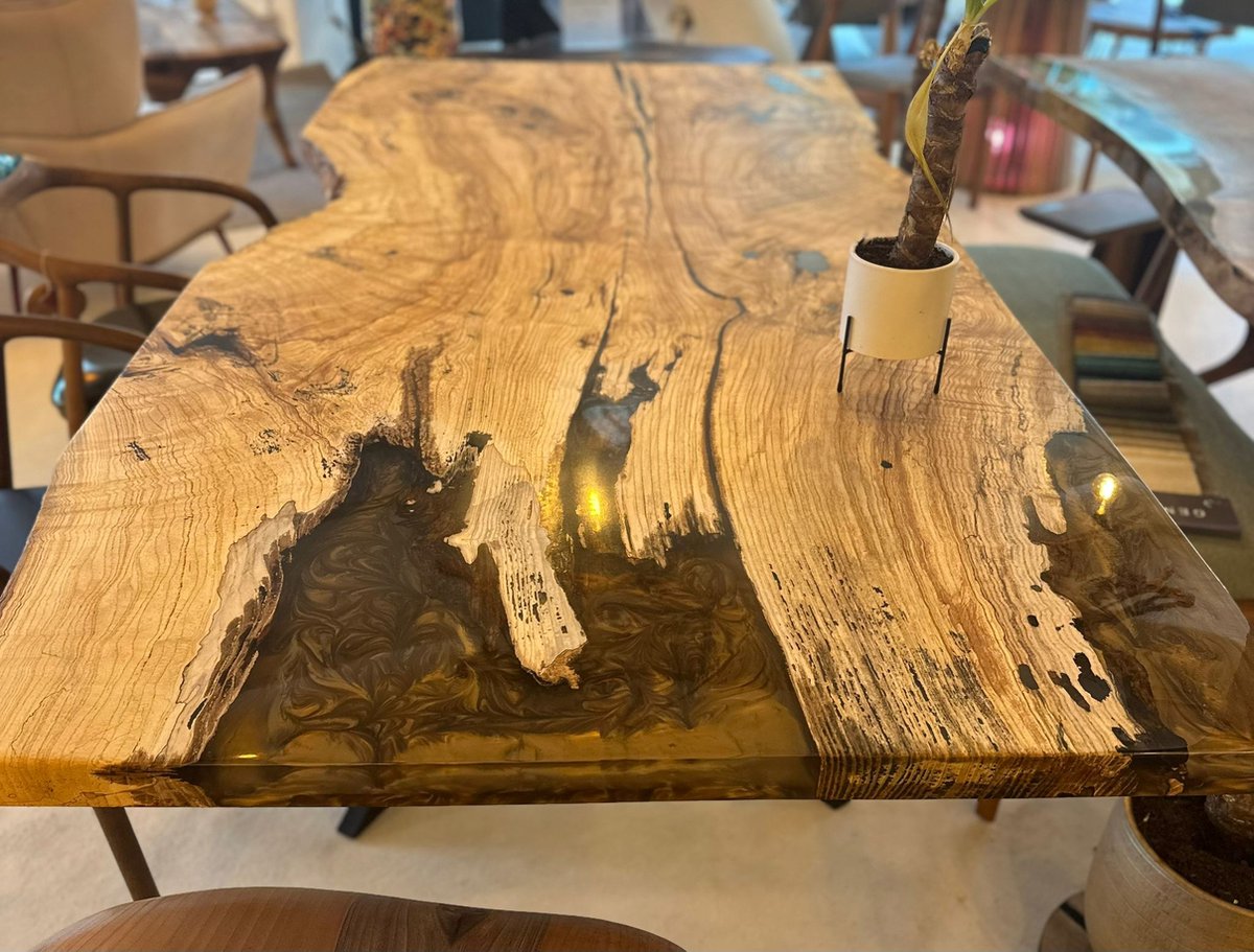 Arka Woods - Epoxy Essen Hout Eettafel - Ashley