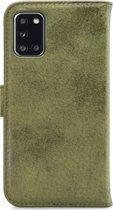 My Style Flex Wallet Telefoonhoesje geschikt voor Samsung Galaxy A31 Hoesje Bookcase Portemonnee - Olive