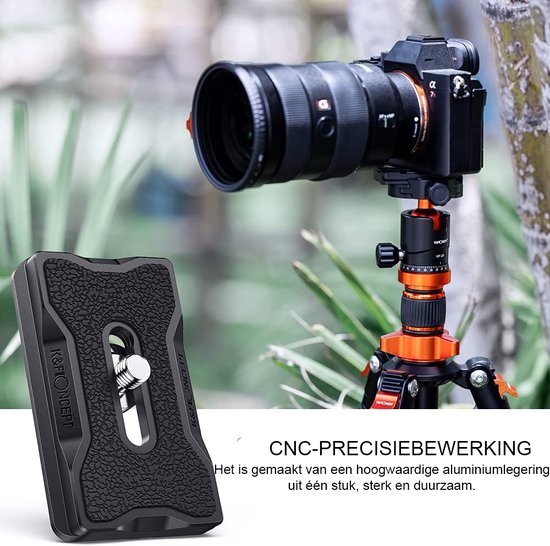 1/4 Inch Snelkoppelingsplaat Van Aluminium – Voor Libec Statieven, Met D-ring En Videopin!