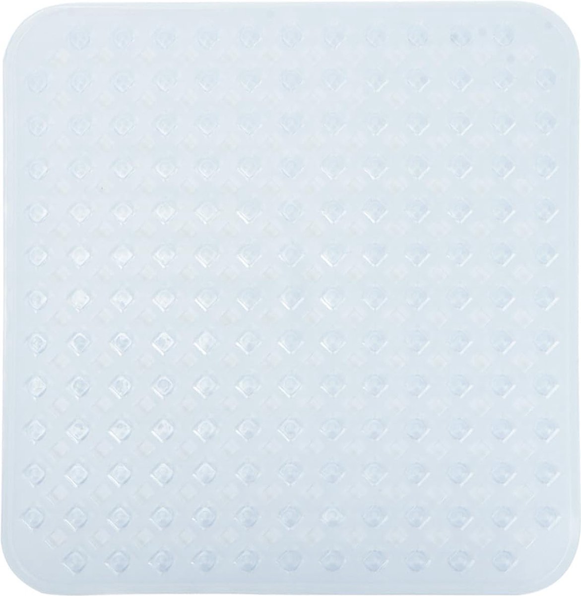 Vierkante douchemat antislip vorm, 53 x 53 cm, badkamer douchematten voor binnendouche met zuignappen, machinewasbaar