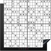 KitchenYeah® Inductie beschermer 78x78 cm - Sudoku - Puzzel - Patroon - Kookplaataccessoires - Afdekplaat voor kookplaat - Inductiebeschermer - Inductiemat - Inductieplaat mat