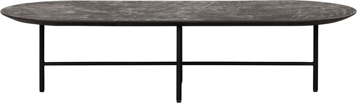 DTP Home Soho salontafel ovaal mortex - zwart - 160x60x35 cm