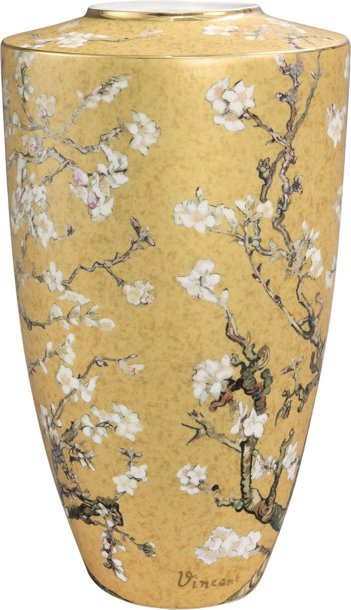Goebel - Vincent van Gogh | Vaas Amandelboom goud 55 | Porselein - 55cm - met echt goud
