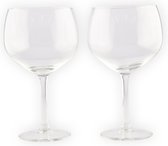 Set van 2 Gin Tonic Glazen - Cocktailglazen Set - 650ml - Transparant Glas - 19cm x 10.5cm - Ideaal Cadeau voor Mannen & Vrouwen