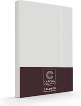 Premium Egyptisch percale katoen kussenslopen stripe grijs/wit - 60x70 - set van 2 - meest luxe katoensoort - hogere weefdichtheid en garenfijnheid - hotelsluiting