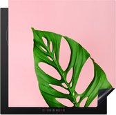 KitchenYeah® Inductie beschermer 78x78 cm - Botanisch blad met felle kleur als achtergrond - Kookplaataccessoires - Afdekplaat voor kookplaat - Inductiebeschermer - Inductiemat - Inductieplaat mat
