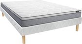 Ysmée Set bedbodem + matras met pocketveren 22 cm SERENITE van YSMÉE - 160 x 200 cm L 200 cm x H 30 cm x D 160 cm