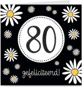 80 JAAR | verjaardagskaart / kaart met envelop | wenskaart voor 80e verjaardag