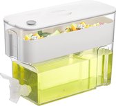 3,8 liter koelkast drankdispenser met kraan, lekvrije doorzichtige plastic drankdispenser met verwijderbare fruitthee-ei, limonademelk ijstheecontainer voor feest, thuis