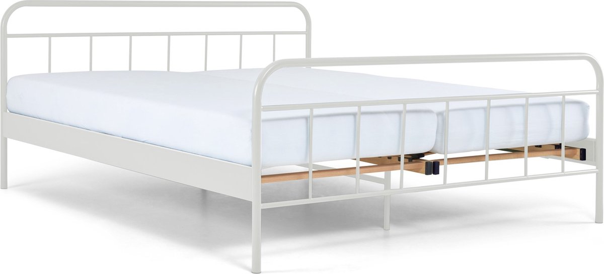 Beter Bed Alex Metalen Bedframe Twijfelaar 120x200cm Wit bol