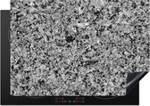 KitchenYeah® Inductie beschermer 75x52 cm - Keien - Graniet print - Grijs - Zwart - Kookplaataccessoires - Afdekplaat voor kookplaat - Inductiebeschermer - Inductiemat - Inductieplaat mat