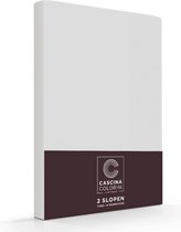 Premium Egyptisch percale katoen oxford rand kussenslopen grijs - 65x 65 - set van 2 - meest luxe katoensoort - hogere weefdichtheid en garenfijnheid - hotelsluiting
