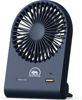 Tamarow Mini Tafelventilator - Statiefventilator - Oplaadbaar - 3 Windsnelheden - Ophangbaar - Blauw