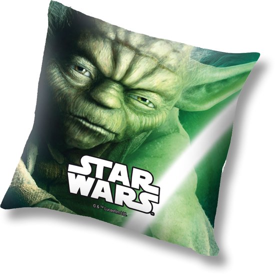 Disney Stitch Knuffeldier, pluche kussen, 3D-decoratief kussen, zacht knuffelkussen voor bank of bed, cadeaus voor kinderen (groen Baby Yoda