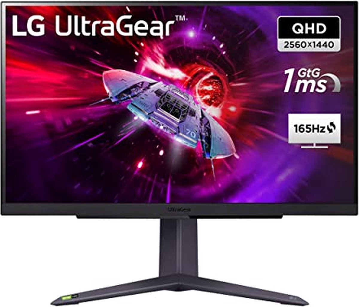 LG UltraGear 27GR75Q-B - QHD IPS Gaming Monitor -165hz - 1ms - 27 inch