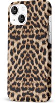 xoxo Wildhearts Wild Thing Single Layer - Panter print hoesje geschikt voor iPhone 15 Plus hoesje - Luipaardprint hoesje geschikt voor iPhone 15 Plus hoesje - Tijger print hoesje - Hardcase luxe hoesje met print