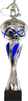 Visbeker Blue & Silver Angler 47 cm Vissen Beker Trofee 1e Prijs Viswedstrijd Visbeker Vis Wedstrijd