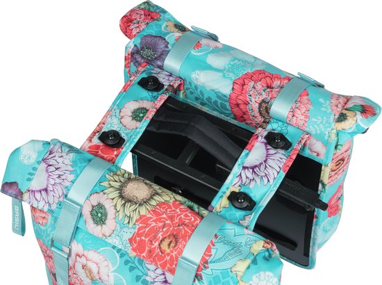 Basil Bloom Field Dubbele Fietstas MIK - 28-35 Liter - Blauw van Basil — afbeelding 3