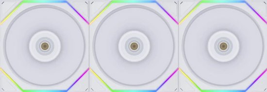 Lian Li UNI FAN TL 120 Reverse RGB White - Ventilatorhuis - 3-pack - 120mm - 83.4 CFM - 200 - 2300 RPM - 34 dBA - FDB - 4-pin PMW - L-Connect 3 - wit