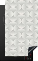 KitchenYeah® Inductie beschermer 30x52 cm - Patronen - Zilver - Retro - Kookplaataccessoires - Afdekplaat voor kookplaat - Inductiebeschermer - Inductiemat - Inductieplaat mat - Keuken decoratie