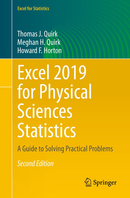 Excel 2019 for Physical Sciences Statistics - cover