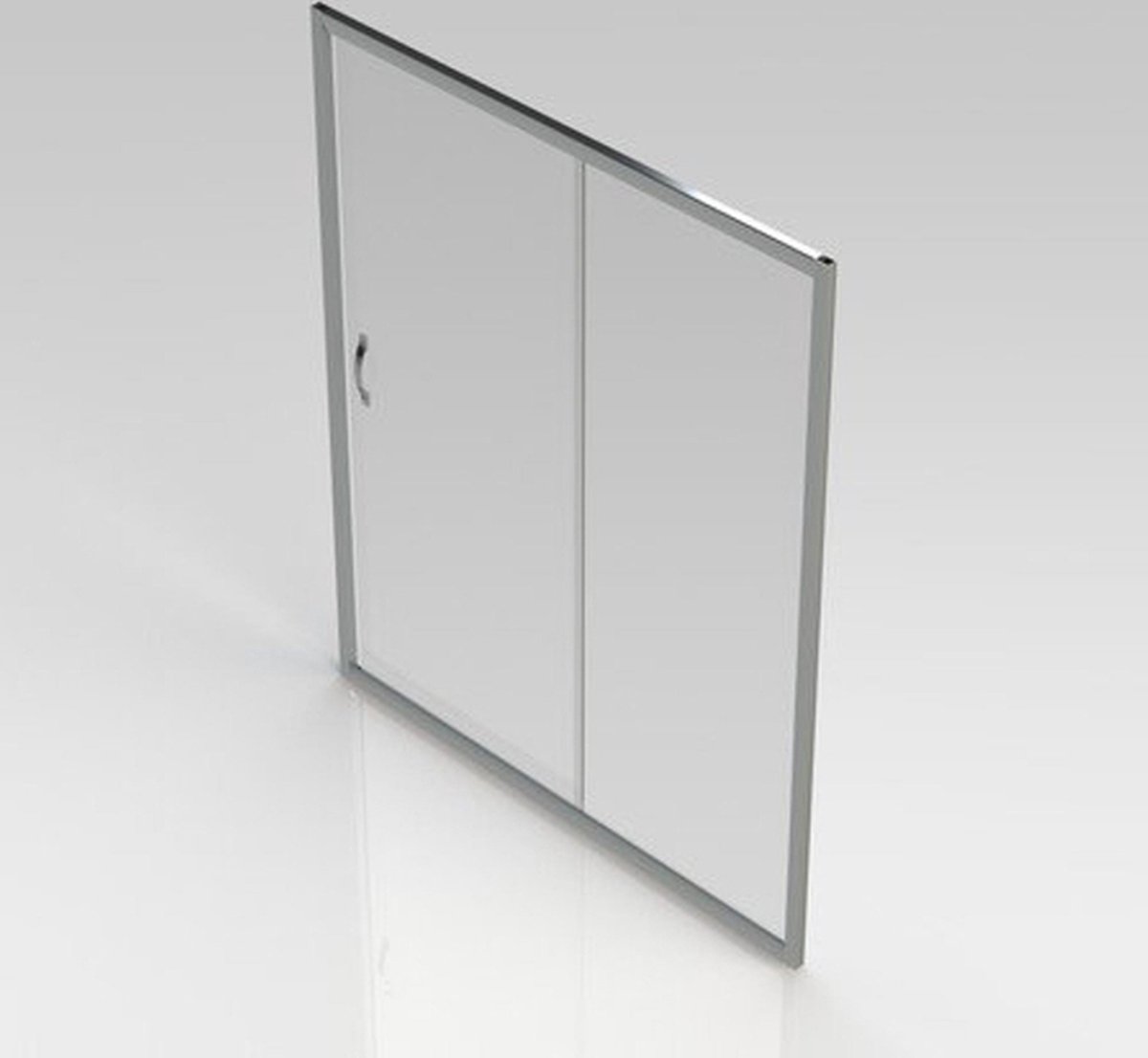 GO by Van Marcke Belo schuifdeur 160x190cm 6mm easy clean glas profielen aluminium verchroomd regelbaar 1560-1610mm