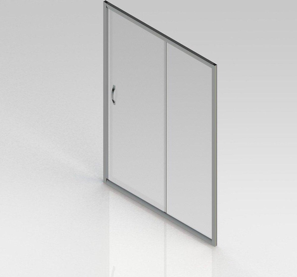 GO by Van Marcke Belo schuifdeur 140x190cm 6mm easy clean glas profielen aluminium verchroomd regelbaar 1360-1410mm