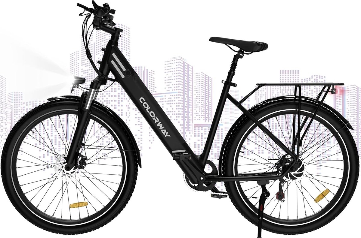 Colorway Elektrische Fiets BK18 - 27.5*2.8 Inch City Commuter EBike met Afneembare 36V 15Ah Lithium Batterij - Mountain E-Bike met 250W Motor - 7 Versnellingen - IP54 Waterdicht - Colorway - €899,99