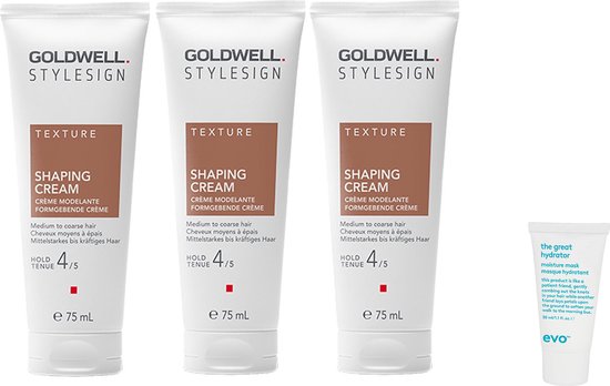 Foto: 3 x goldwell stylesign shaping cream 75 ml willekeurig travel size