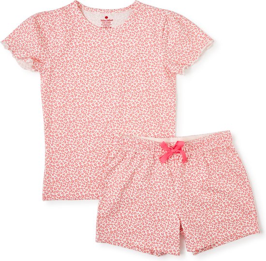 Little Label - pyjama été fille - rose léopard - coton bio - 14Y/158-164