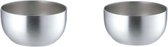 Metalen saus bakjes - Metalic grijs - Set van 2 - Metaal - 3 x 5 cm - Sauce bowl