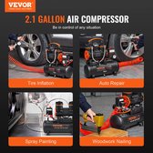 Everlife - Vevor - Luchtcompressor - 18L - 900W - Draagbare Luchtpomp - Air Compressor - Stille Compressor