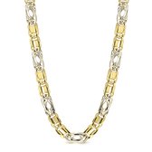 Juwelier Zwartevalk - 14 karaat bicolor gouden ketting ZV 393/50cm