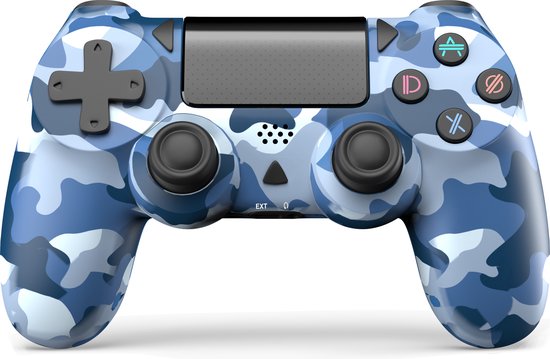 Dadson Draadloze Controller - Geschikt voor PS4 - Camouflage Blauw - Dadson