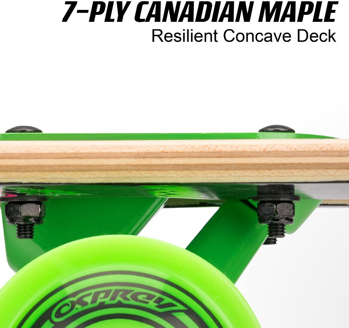 Osprey Character 39" Twin Tip Longboard - Drop-Through Trucks - ABEC 9 — afbeelding 21