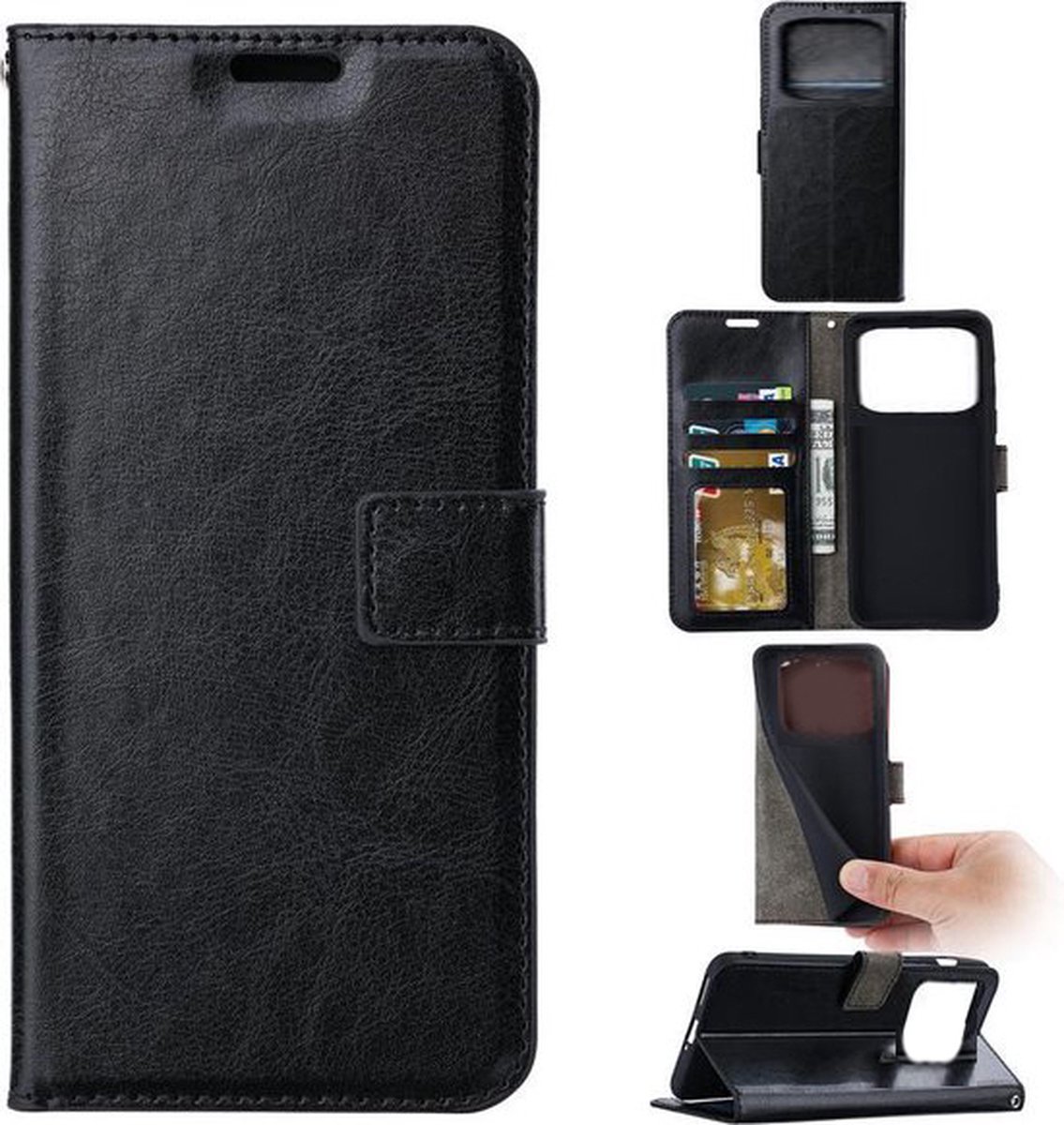 Portemonnee Book Case Hoesje Geschikt voor: Xiaomi Poco X4 Pro - Zwart