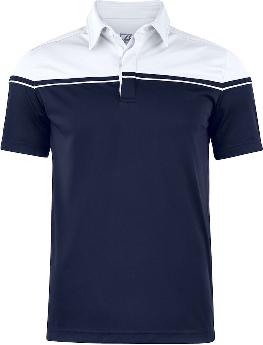 Cutter & Buck Seabeck Polo Heren 354428 - Dark Navy/Wit - 4XL