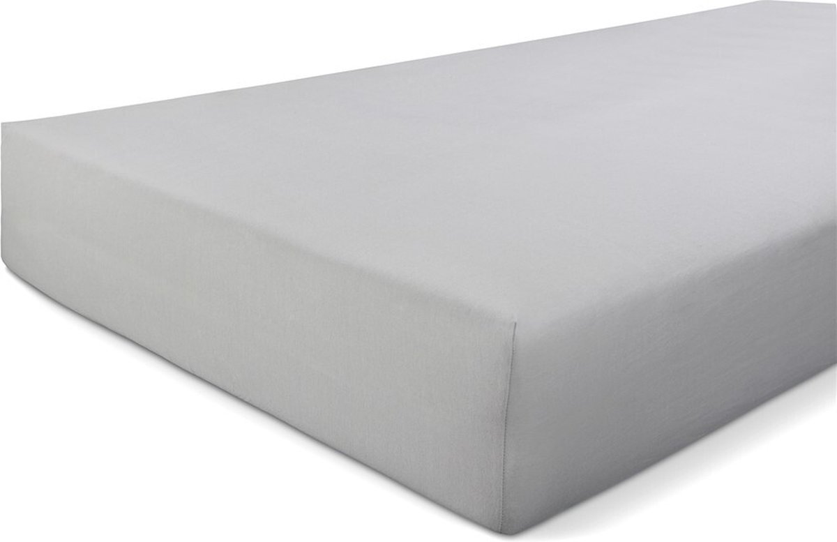 Walra Hoeslaken Jersey Stretch - 90x200/210 - 100% Katoen - Grijs