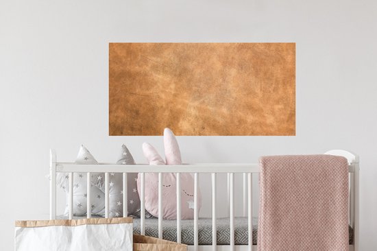 Stickers Stickers muraux - Structure en cuir marron clair - 80x40 cm - Film adhésif