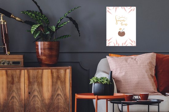 Stickers muraux - Film autocollant - Été - Citation - Cocktail - 30x40 cm - Film adhésif - Stickers muraux Chambre d'enfant - Papier peint autocollant