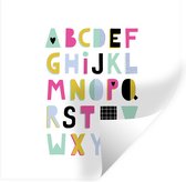 Muurstickers - Sticker Folie - Alfabet - Letters - Wit - 50x50 cm - Plakfolie - Muurstickers Kinderkamer - Zelfklevend Behang - Zelfklevend behangpapier - Stickerfolie