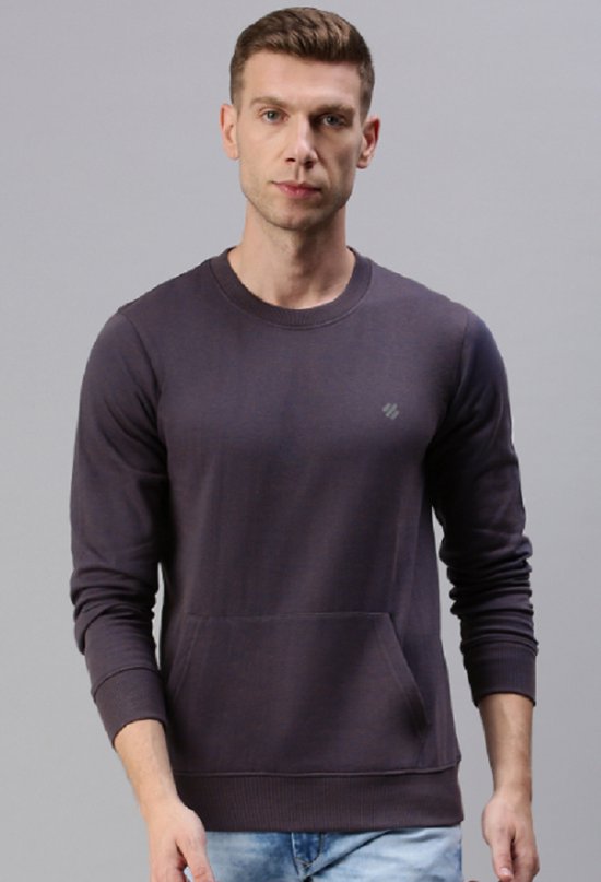 ONN Sweater Shirt Katoen Rijk Kleur Grijs - Maat L