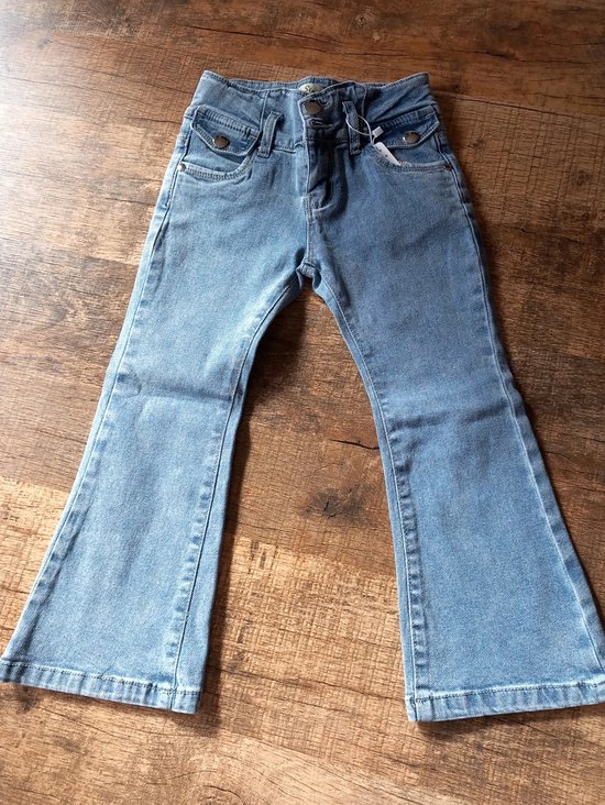 Jeansbroek blauw met brede pijpen - Kidsstar - Denim - maat 146/152