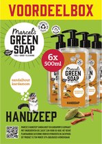 Marcel's Green Soap Handzeep Sandelhout & Kardemom - 6 x 500 ml