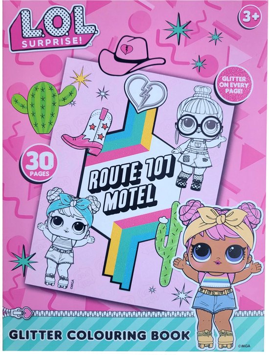 Foto: L o l suprise glitter kleurboek 30 pagina s dikker wit papier knutselen creatief kado