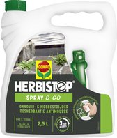 Herbistop Spray & Go Pad & Terras - gebruiksklare onkruid- en mosbestrijder - met geïntegreerde spuitkop - verpakking 2,5 L (25 m²)