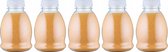 Scrubzout Appel-Kaneel - 375 gram - Fles met transparante dop - Set van 5 stuks - Hydraterende Lichaamsscrub