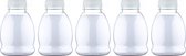 Scrubzout Kokos 375 - gram - Fles met transparante dop - Set van 5 stuks - Hydraterende Lichaamsscrub
