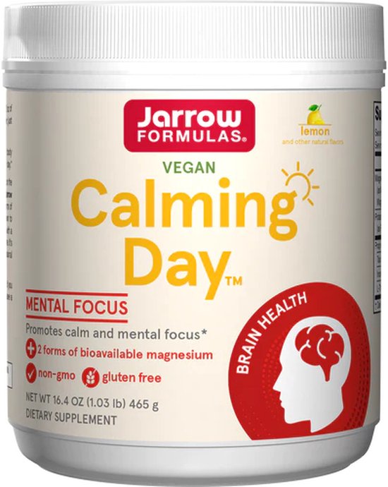 Calming Day 465g poeder voor meer focus overdag - magnesium, kalium, taurine, inositol en theanine | Jarrow Formulas